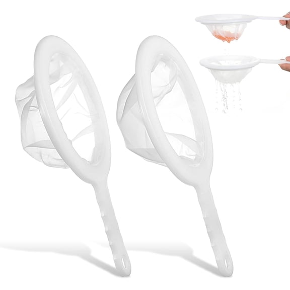 2 PCS Baby Brine Shrimp Net Sieve, 80 Mesh 200 Mesh Kit, Small Fish Aquarium Net for Brine Shrimp Eggs Hatchery, Fry Eggs for Hatching Baby Fish Separator