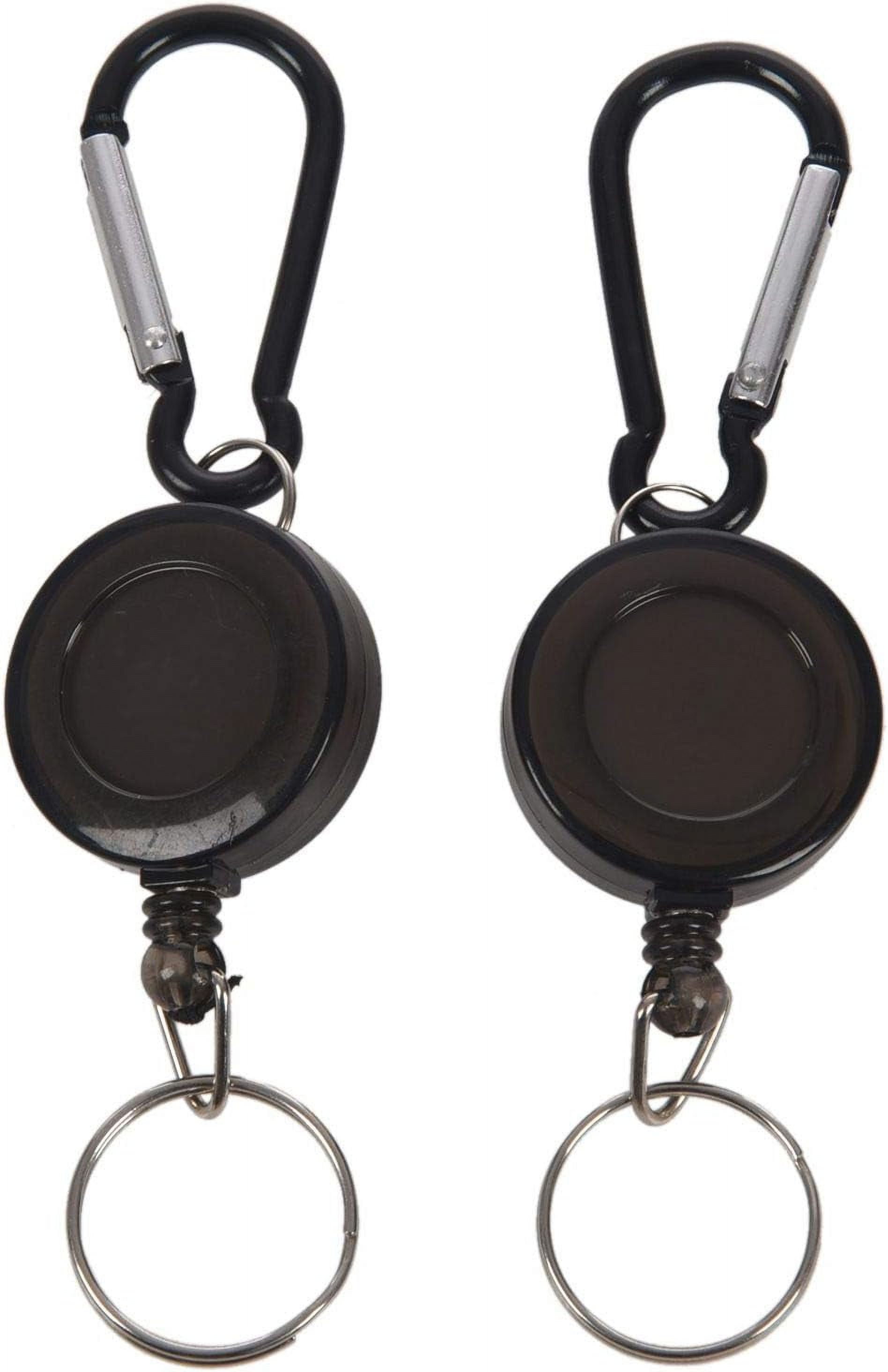 2 PCS Badge Reel Retractable YOYO SKI Pass ID Card Holder Key Chain