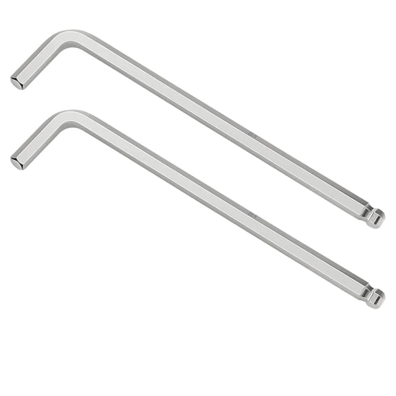 2 PCS 5/32 inch Ball End Hex Key Allen Wrench, SAE Internal Hexagonal, Wrench L Shaped Long Arm Repairing Tool, CR-V