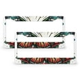 thumbnail image 1 of 2 PCS Beautiful Butterfly with American Flag License Plate Frames USA Patriotic 4th of July Independence Memorial Day License Plate Cover Frame Aluminum 2 Round Holes for Us Standard Vehicles, 1 of 6
