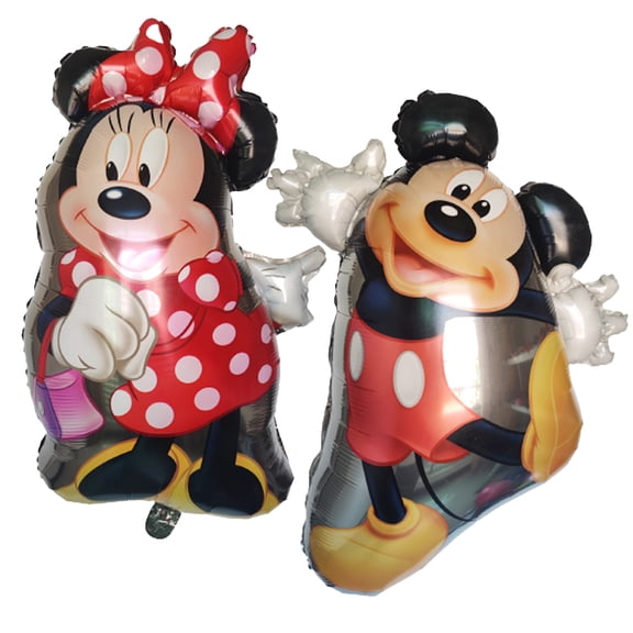 2 PCS Birthday Party Balloons Large Size Miky Mouse Balloon Foil Balloon Mini Mouse Balloons 30 Inch