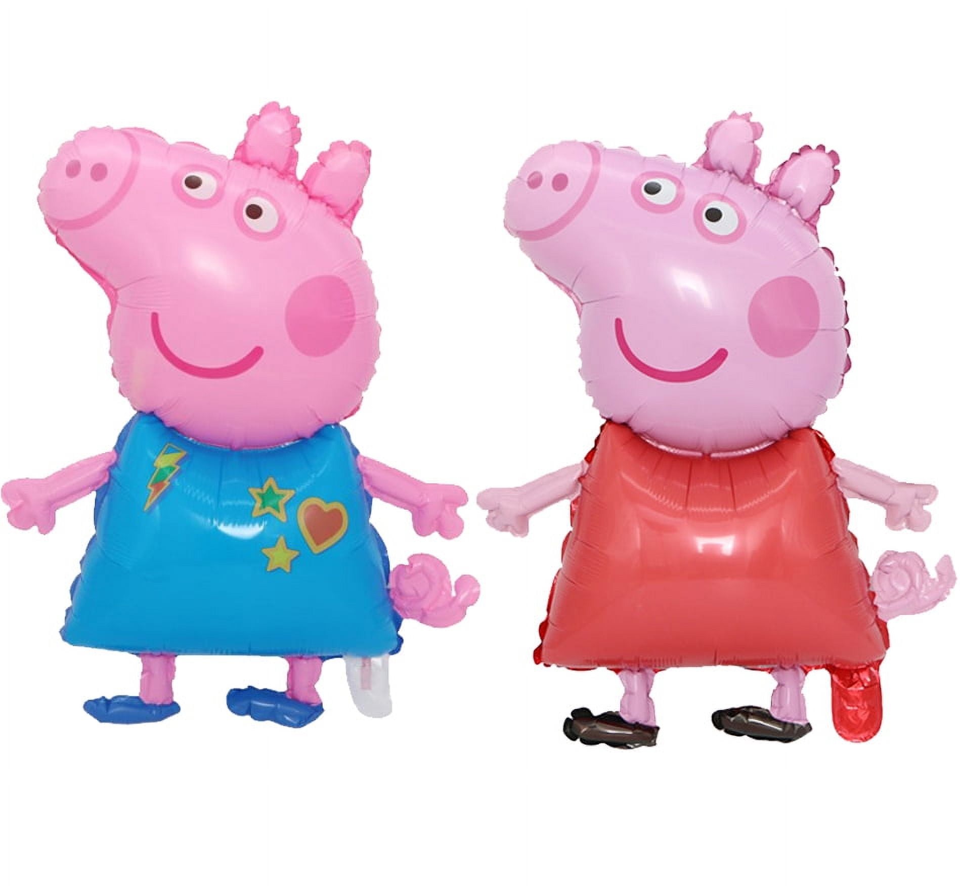 2 PCS Birthday Party Balloons Peppa Pig Balloons Helium Foil Balloons Pig Balloons