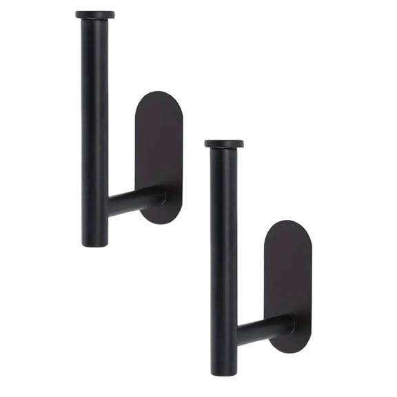 2 PCS Black Adhesive Curtain Holdbacks, No Drill Curtain Tie Backs Hooks for Drapes, Wall Mounted Metal Curtain Holders, Damage-Free Stylish Curtain Tiebacks