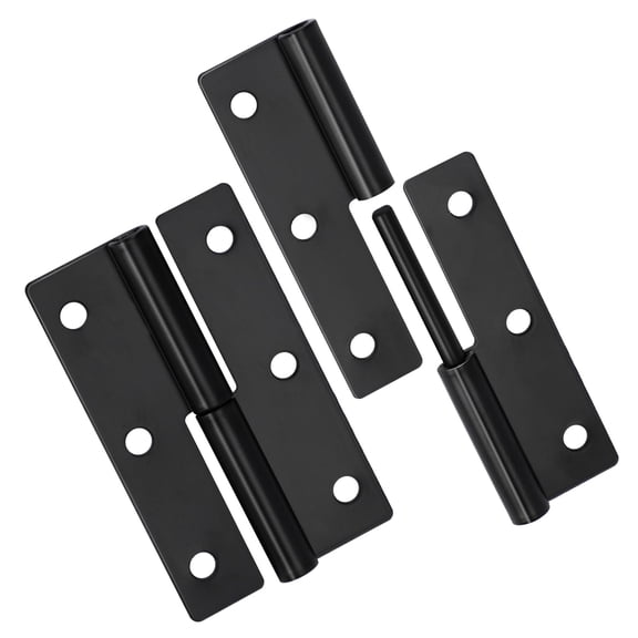 2 PCS Black Lift Off Hinge 2.5Inch Stainless Steel Detachable Small Lift Off Hinges Right Handed Slip Joint Flag Hinges Rising Butt Cabinet Door Hinges
