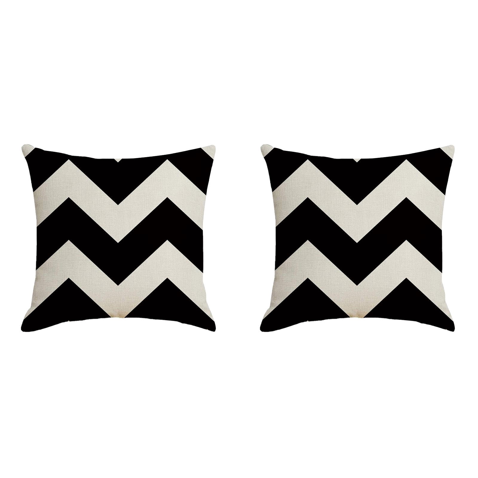 2 PCS Black White Hugging Pillows for Hugging Pillow Household Design Pattern Sand Pillow for Outdoor Sofa Bedding and Home Decor,18x18Inch Throw Pillow Covers