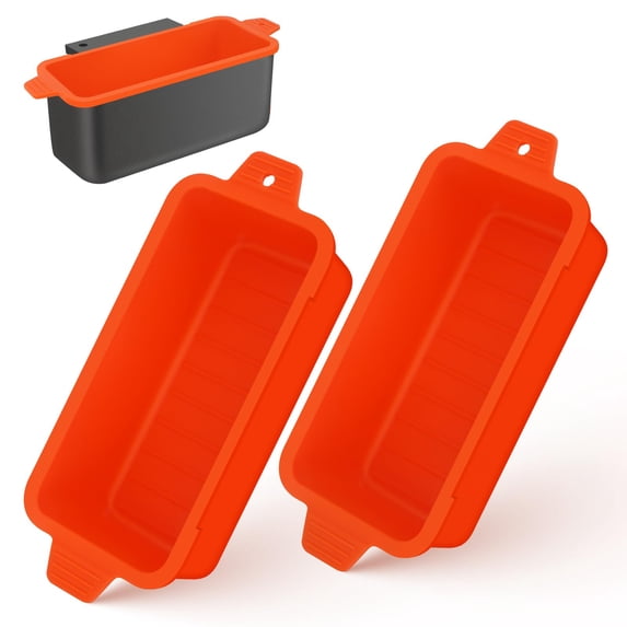 2 PCS Blackstone Grease Cup Liners for Blackstone 36 28 22 17 Inch Griddle,Reusable Grease Catcher Cup Liner Grill Grease Tray,Durable Drip Pans Blackstone Griddle Accessories,Orange