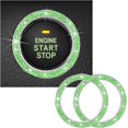 2 PCS Bling Crystal Double Rhinestone Car Engine Start Decoration Ring