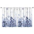 thumbnail image 1 of 2 PCS Botanical Bee Kitchen Curtains - 42x54 Inch Farmhouse Tier Window Treatment, Light Filtering Hummingbird Floral Panels, Romantic Vintage Style for Country Home Decor, 1 of 2