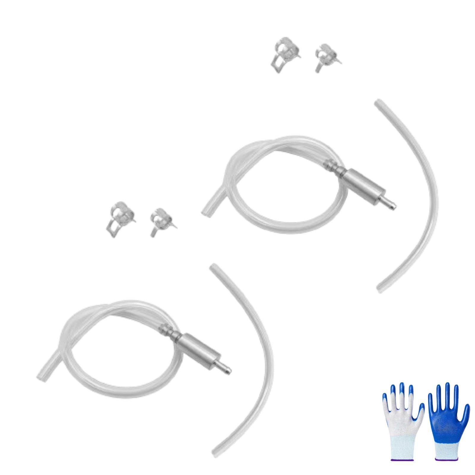 2-Pack Brake Bleeder Hose With One-Way Check Valve – Aluminum & Rubber, For Motorcycle/Car/Clutch