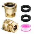 2 PCS Brass Faucet Vacuum Breaker, 3/4 Inch Solid LeadFree Compliant