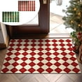 2 PCS Buffalo Plaid Area Rugs 23.6" x15.7" Checkered Rug Washable