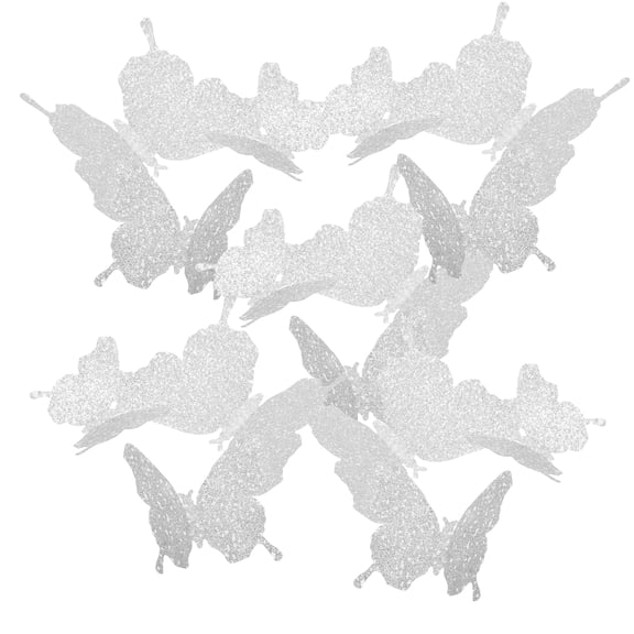 2 PCS Butterfly Wall Sticker Aesthetic Decorations Paintings Silver