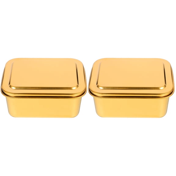 2 PCS Cake Box Stainless Steel Carrier Container Tiramisu Packing Holder Mousse
