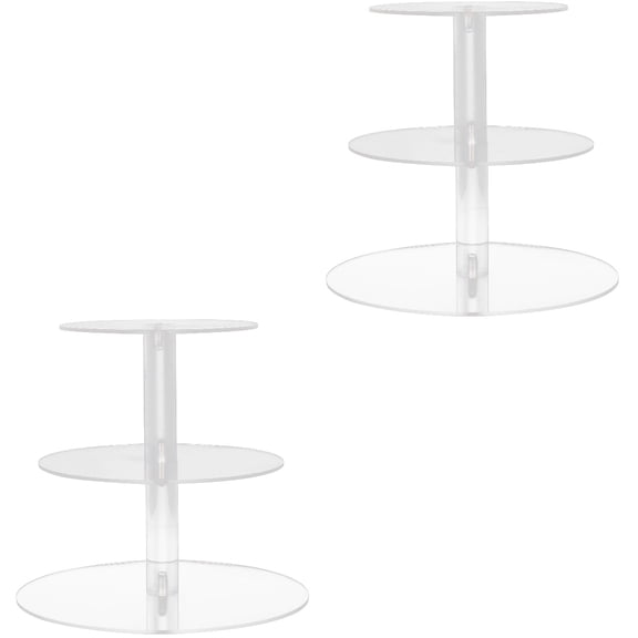 2 PCS Cake Stand Display Shelf Fruit Accessory Cookies Multi-function Tier Tray Fruit Stand