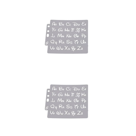 2 PCS Calligraphy Stencil Stencils Art Hollow Out