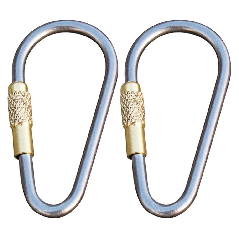 Onaparter 2 PCS Camping Climbing Quick Draw Heavy Duty Carabiner Clip