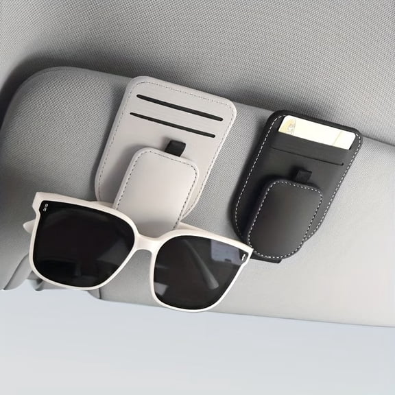 2 PCS Car Eyeglass Clip, Multi-Functional Car Sun Visor Card Holder, In-Car Eyewear Storage Rack, Fashion Glasses Clip