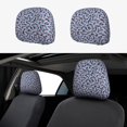 thumbnail image 1 of 2 PCS Car Headrest Cover, Abstract blue line Soft Car Seat Head Rest Cover Protector Interior Car Accessories Seat Covers for Cars Truck Auto Only Covers, 1 of 8