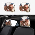 thumbnail image 1 of 2 PCS Car Headrest Cover, American Flag Butterfly Blooms Soft Car Seat Head Rest Cover Protector Interior Car Accessories Seat Covers for Cars Truck Auto Only Covers, 1 of 8