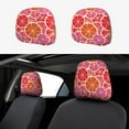 2 PCS Car Headrest Cover, Colorful Orange Soft Car Seat Head Rest Cover