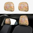 2 PCS Car Headrest Cover, Cute Food Ice Cream Drinks Soft Car Seat Head