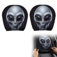 thumbnail image 1 of 2 PCS Car Headrest Cover, Funny Scary Monster Face Black Head Rest Cover, Soft Polyester Fabric Stretchy Washable Headrest Protector Universal Fit to All Car Suvs Truck Van, 1 of 7