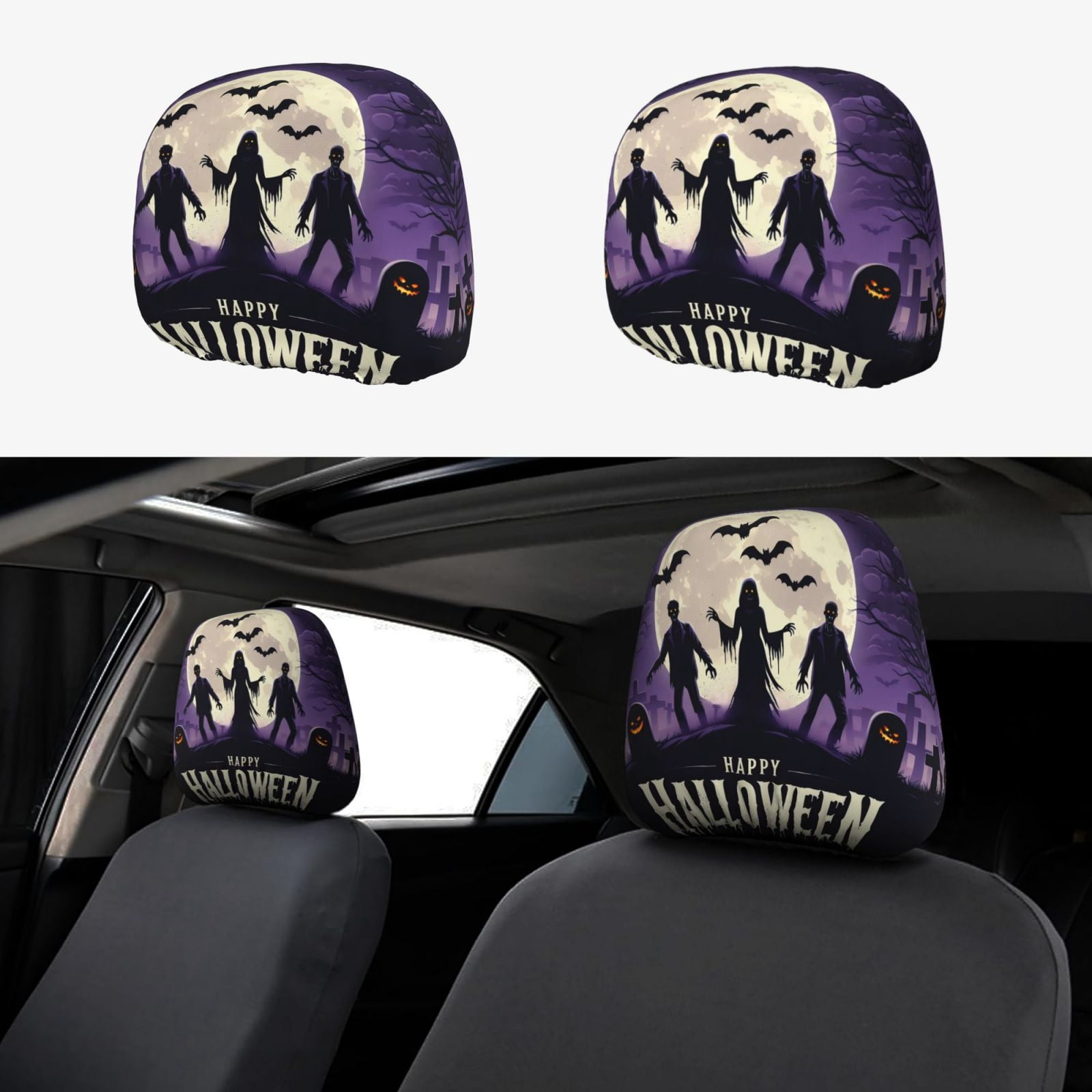 2-pcs-car-headrest-cover-halloween-happy-ghost-soft-car-seat-head-rest