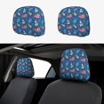 2 PCS Car Headrest Cover, Romantic Cute Cartoon Cat Balloon Soft Car
