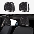 thumbnail image 1 of 2 PCS Car Headrest Cover, Star Gazing Cat Illustration Soft Car Seat Head Rest Cover Protector Interior Car Accessories Seat Covers for Cars Truck Auto Only Covers, 1 of 8