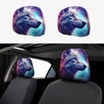 thumbnail image 1 of 2 PCS Car Headrest Cover, Starry Multicolored Wolf Soft Car Seat Head Rest Cover Protector Interior Car Accessories Seat Covers for Cars Truck Auto Only Covers, 1 of 8