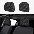 thumbnail image 1 of 2 PCS Car Headrest Cover, black math numbers Soft Car Seat Head Rest Cover Protector Interior Car Accessories Seat Covers for Cars Truck Auto Only Covers, 1 of 8