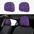 thumbnail image 1 of 2 PCS Car Headrest Cover, purple Leopard print fashion Soft Car Seat Head Rest Cover Protector Interior Car Accessories Seat Covers for Cars Truck Auto Only Covers, 1 of 8