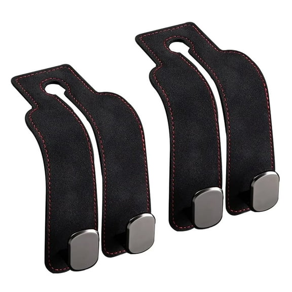 2 PCS Car Hooks for Headrest, Car Seat Back Storage Hook, Car Purse Hook, Double Hook Holder for Convenient Storage,Car Seat Back Storage Hook Accessories (Black)
