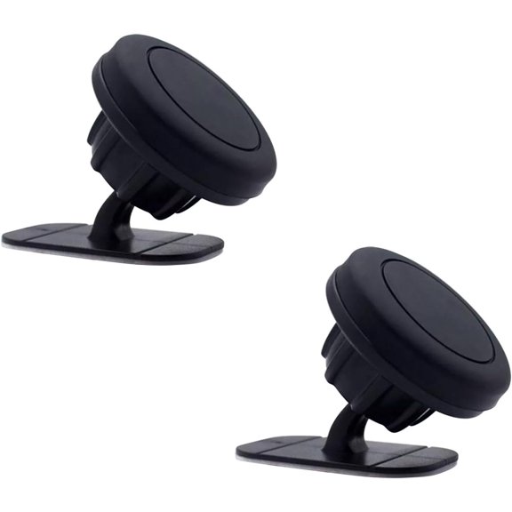2 PCS Car Mount, Portable Dashboard Mount Holder for Cell Phones and Mini Tablets, Universal ABS Waterproof Cell Phone Mount for Car, Home and Office (Black)