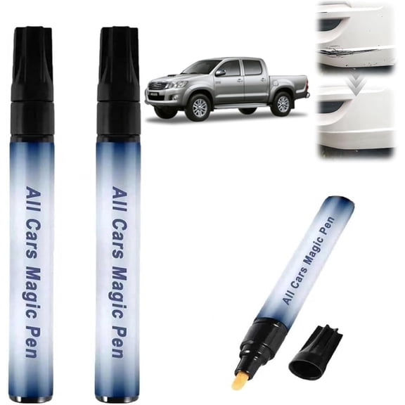 2 PCS Car Scratch Remover Pen, Weatherproof Touch-Up Paint For Minor Clear-Coat Scratches, Quick Fix For Car Owners & Travel