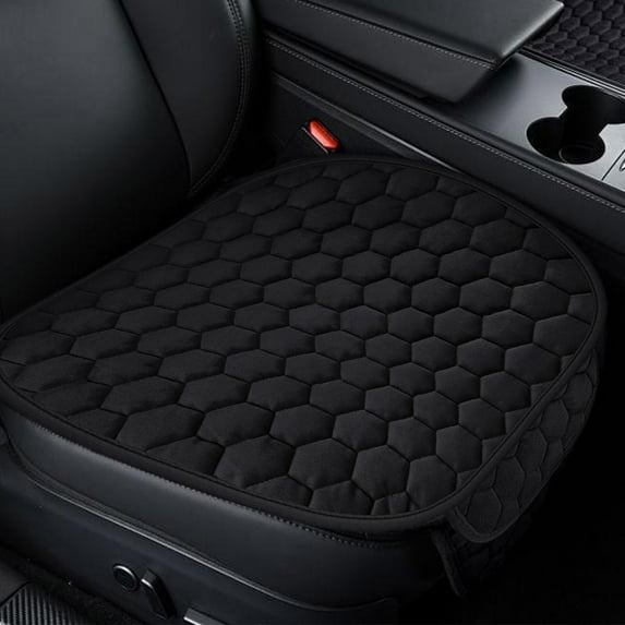 2 PCS Car Seat Cushion Pad 1.2" Thick Comfort Seat Protector for Car Driver Seat Office Chair Home Use Memory Foam Seat Cushion with Non Slip Bottom, 20" x 18.5", Black on Clearance