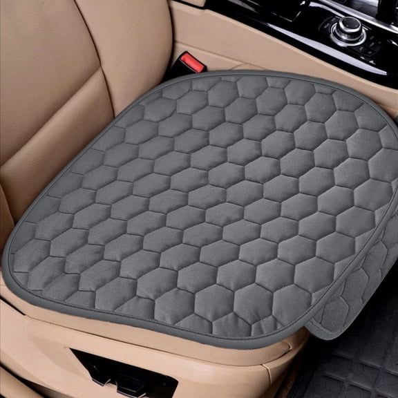 2 PCS Car Seat Cushion Pad 1.2" Thick Comfort Seat Protector for Car Driver Seat Office Chair Home Use Memory Foam Seat Cushion with Non Slip Bottom, 20" x 18.5", Grey