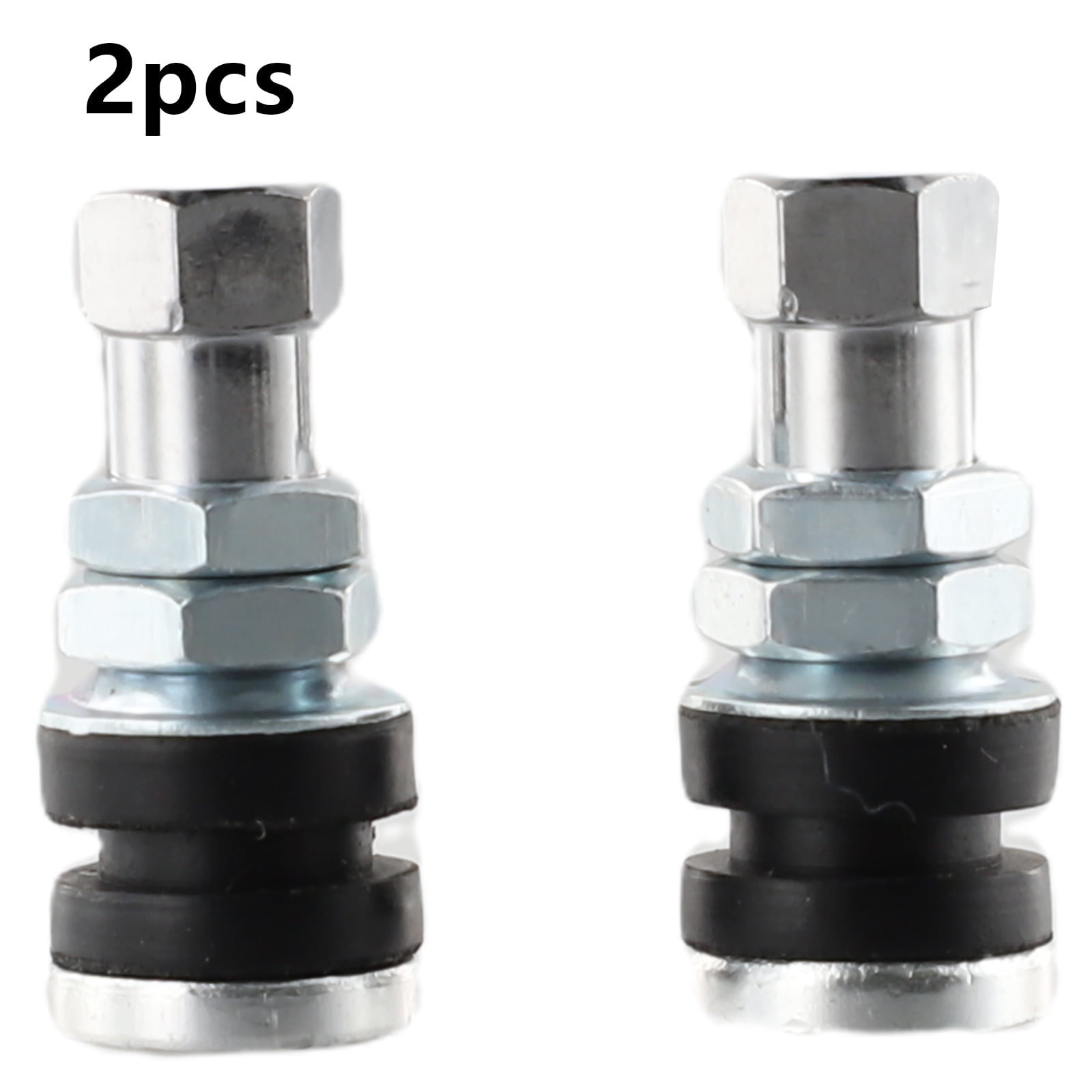 2 PCS Car Tire Valve Short Stems Tire Metal Tubeless Clamp Car Bolt Wheel Tire Valve Stems Dust Cap Auto Replacement Parts