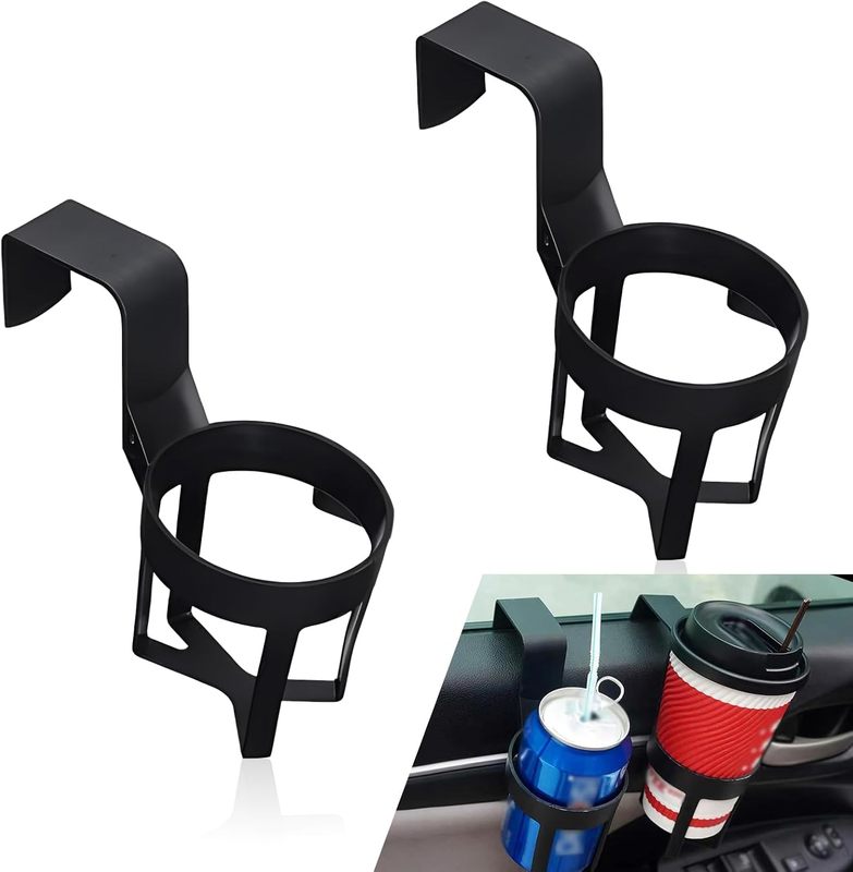 2 PCS Car Water Cup Holder, 2.75" x 5.51" Movable Hanging Gap Insert Cup Holder Storage Rack, One Hand Pick-up Anti-Friction Por