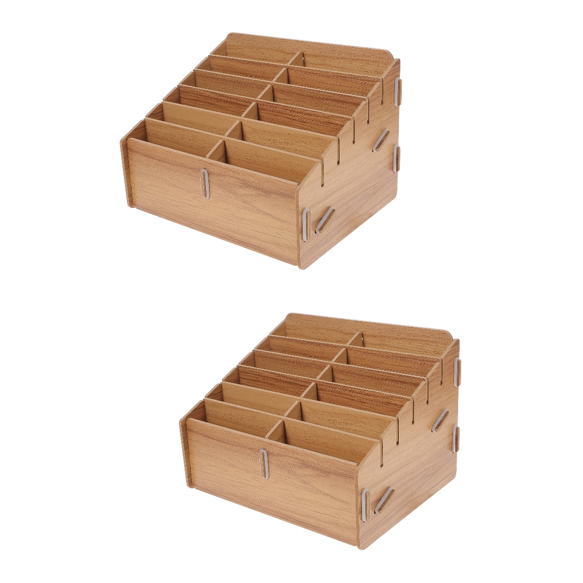 2 PCS Card Storage Box Deck of Playing Cards Organizer Game Holder Wood