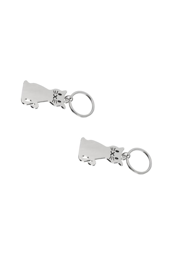 2-Pack Cute Cat Keychains for Boys, Perfect Locker, Backpack, and School Key Accessories Set