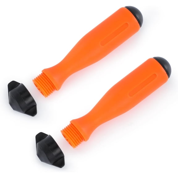 2 PCS Chainsaw Round File Handle, Chainsaw File Plastic Handle with Adjustable Fastening Nut, 0.2 inch Hole for Metal File Screwdriver