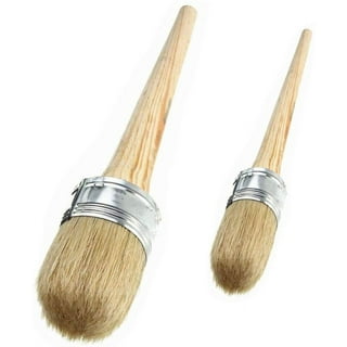 Professional Chalk and Wax Paint Brush 2PC Set!!!! Large DIY Painting and  Waxing Tool | Smooth, Natural Bristles | Folk Art, Home Décor, Wood