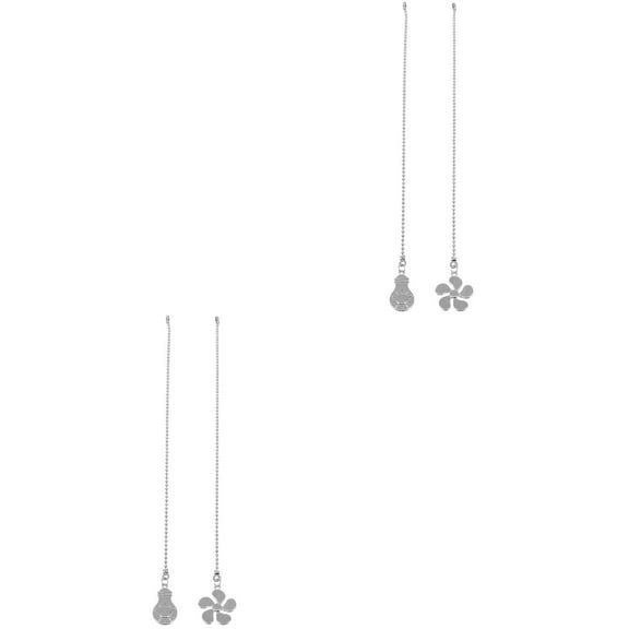 2 PCS Chandelier Corded Fan Light Pendant Ceiling Pull Chain