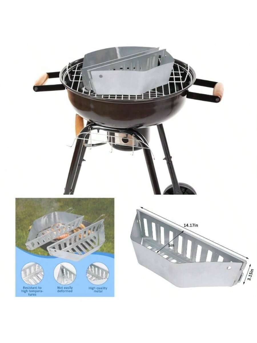 2 PCS Charcoal Basket Outdoor Grilling Tools Charcoal Container Weber 22u201D Charcoal Grills And Other Similar Sized Grills 22in