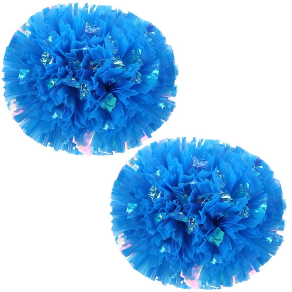 2 PCS Cheerleading Pom Poms with Baton Handle for Team Spirit Sports Dance Cheering Adults