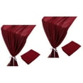 thumbnail image 1 of CIMAXIC Dark Red Chiffon Table Runner Wedding Party Decor Home Table Cover, 1 of 1
