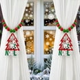 thumbnail image 1 of 2 PCS Christmas Curtain Tieback Buckle, Beaded Curtain Tiebacks, Window Decorations Magnetic Curtain Holdbacks for Living Room/Bedroom Holiday Decor, 1 of 6