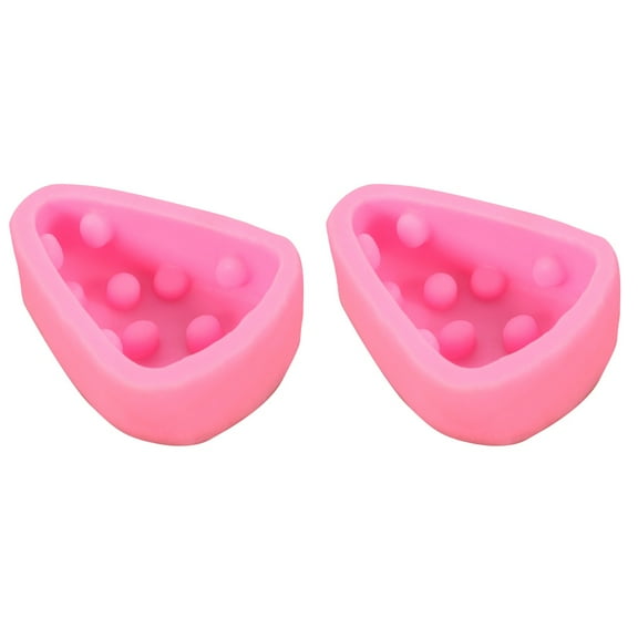 2 PCS Classic Fondant Mold Triangle Bento Cake Tin Pans Pop Molds Pink