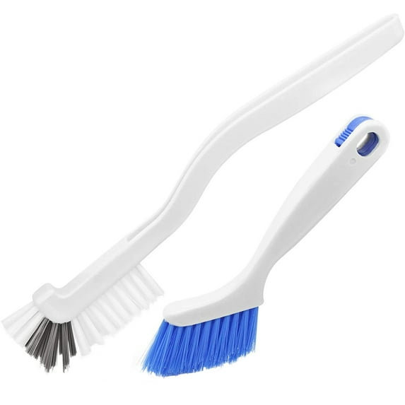 2 PCS Cleaning Brush Small Stiff Scrub Brush For Cleaning Sink Scrub Brush Bathroom Kitchen Edge Corner Grout Cleaning Brushes Window Track Cleaning Brush